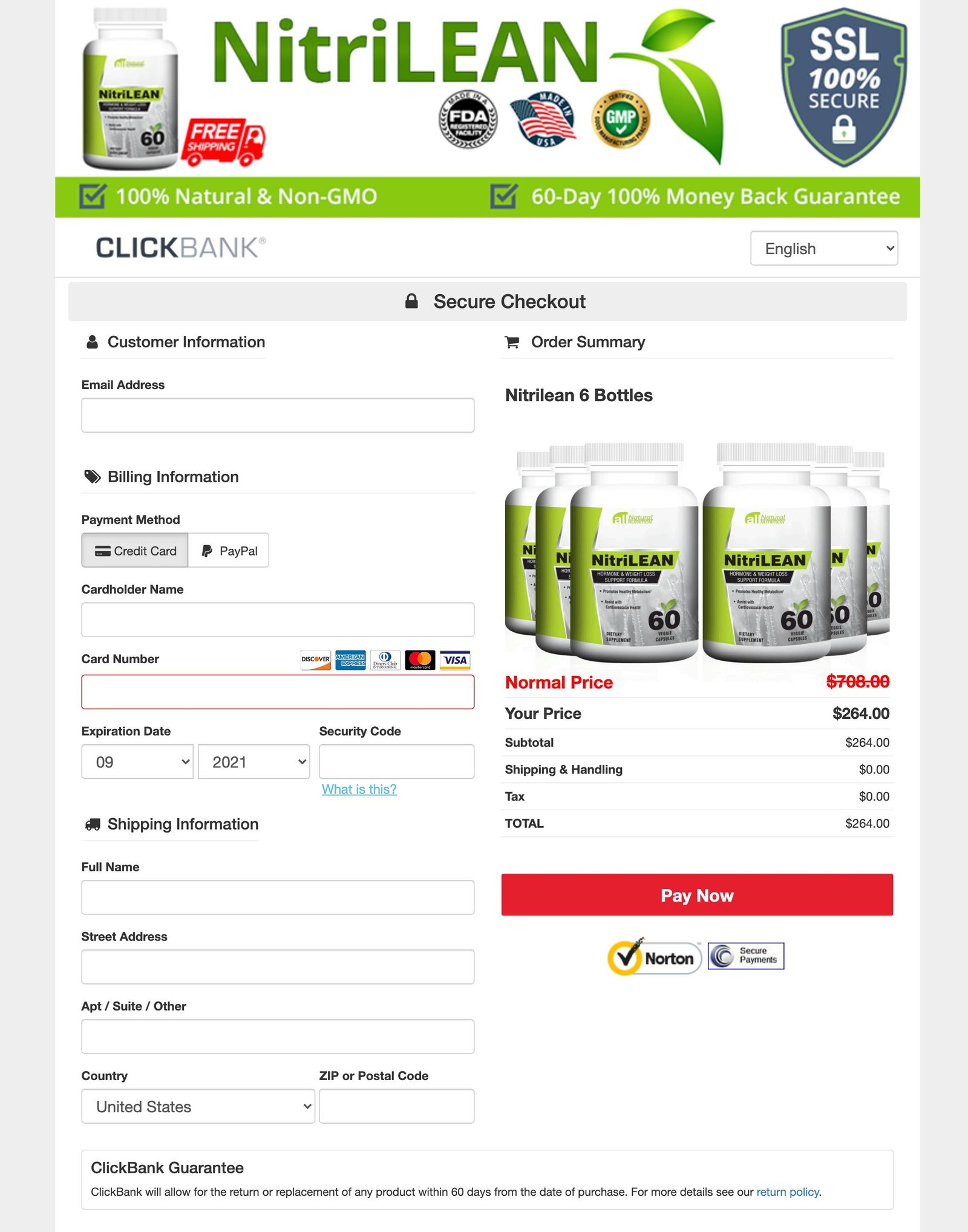 NitriLEAN - Order Page